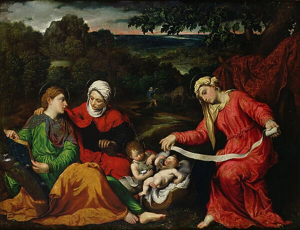 Rest on the Flight into Egypt with St. John the Baptist, St. Elizabeth and St