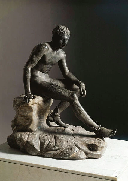 The rest of Hermes. (bronze sculpture)