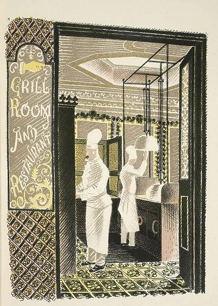 Restaurant and Grill Room, illustration from High Street by J. M