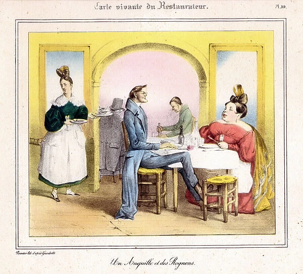 The Restaurateurs Living Card: an eel and kidneys, 1831-32 (lithography)