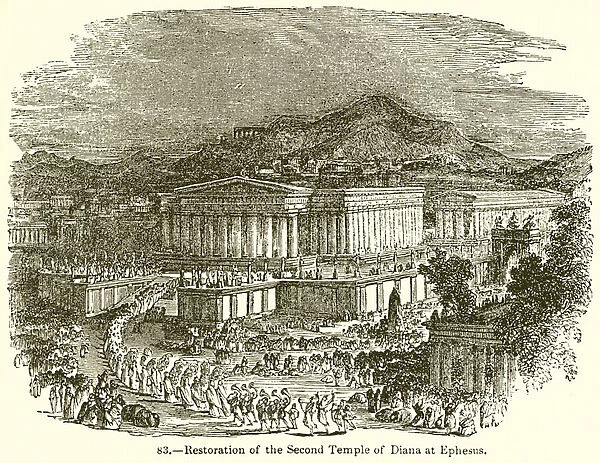 Restoration of the Second Temple of Diana at Ephesus (engraving)