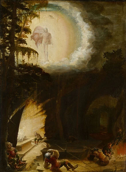 The Resurrection, 1527 (oil coated on parchment on basswood)