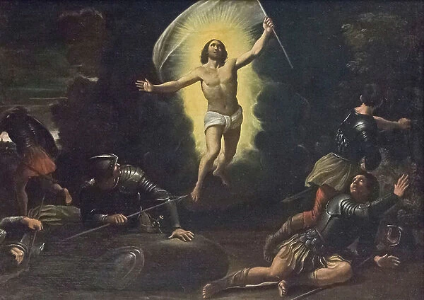 Resurrection of Christ, 1620 circa, Sisto Badalocchio (oil on canvas)