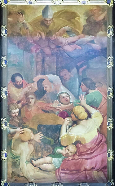 Resurrection of a deceased, c. 1640, Naples cathedral, Naples, Italy (oil on copper)