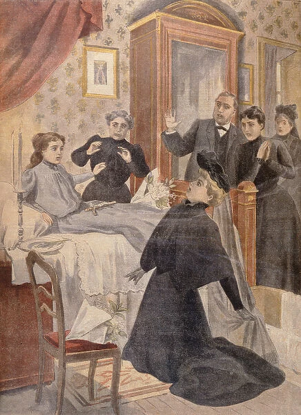 Resurrection of a young girl from her deathbed, illustration from