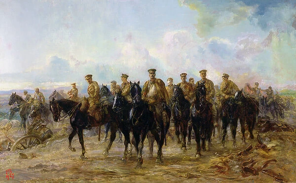 The Retreat from Mons, 1927 (oil on canvas)