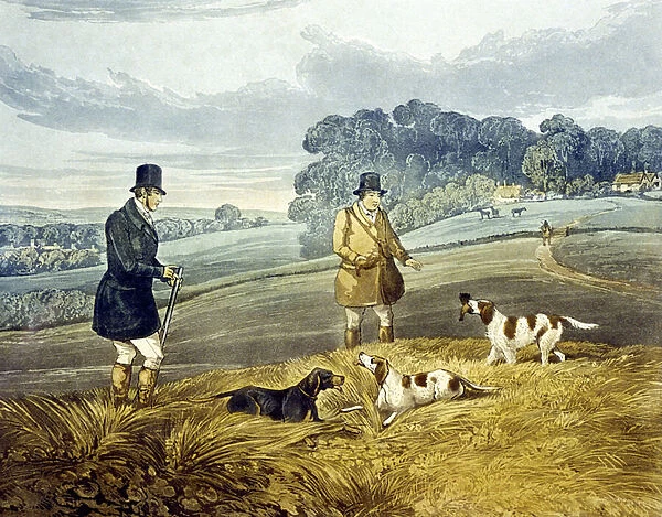Retrieving, plate from Partridge Shooting, engraved by Joseph Clayton Bentley