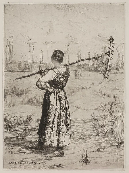 Return from the Fields (Retour des Champs), 1878 (etching)