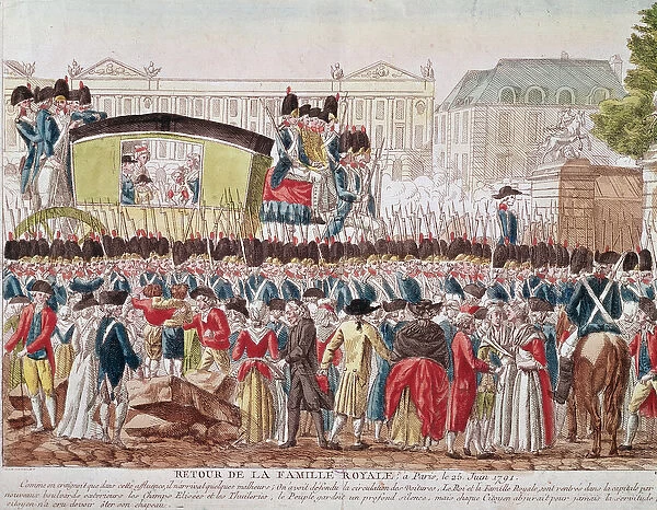 Return of the French Royal Family to Paris, 25 June 1791