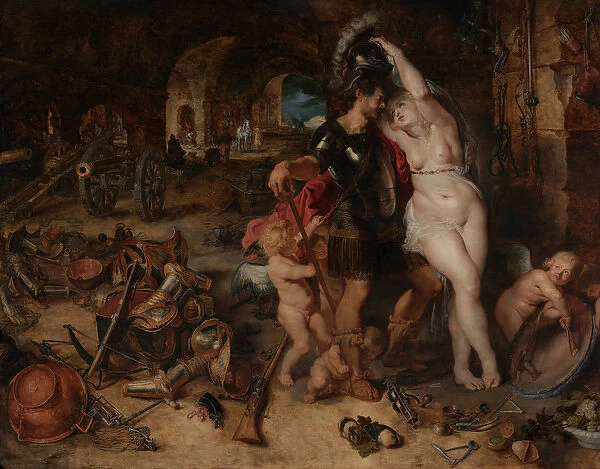 The Return from War: Mars Disarmed by Venus, c. 1610-2 (oil on panel)
