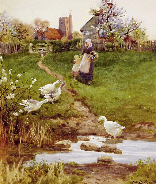 Returning Home, 1894 (w  /  c on paper)