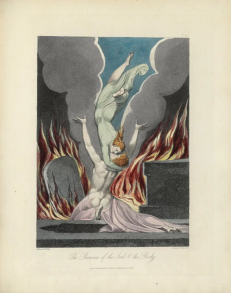 The Reunion of the Soul and the Body, illustration from The Grave