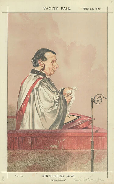 Rev Charles John Vaughan (colour litho)