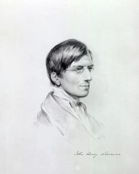 The Very Rev. J. H Newman, engraved by John Alfred Vinter, 1850 (engraving)