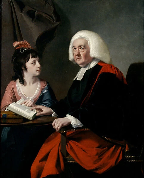 Rev. Thomas Wilson (1703-84) and Miss Catherine Macaulay (1731-91) (oil on canvas)