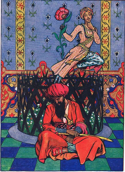 Reverie of Ormuz the Persian, illustration from The Garden of Kama (and other lyrics from India), 1920 (colour litho)