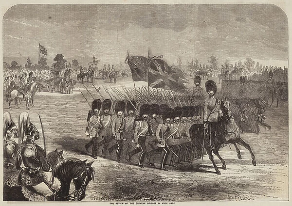 The Review of the Crimean Brigade in Hyde Park (engraving)