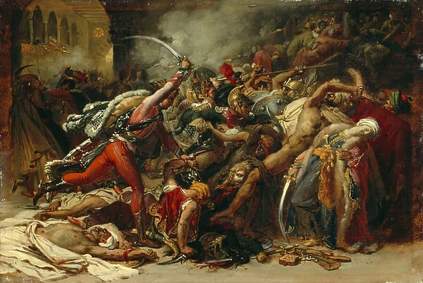 The Revolt of Cairo, c. 1810 (oil and ink on paper, laid down on canvas)