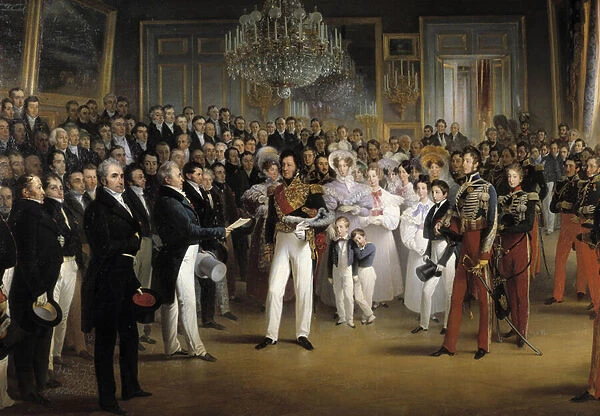 Revolution of 1830: 'The Chamber of Deputes presents to the Duke of Orleans