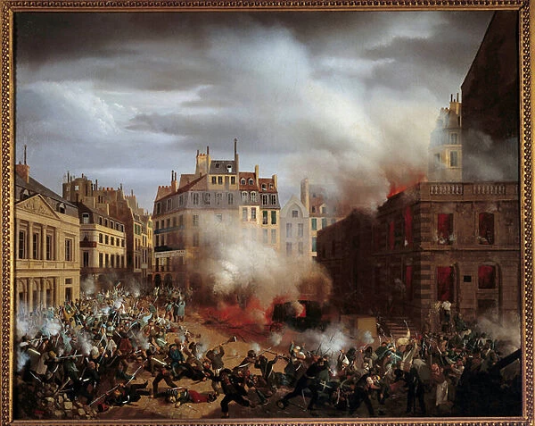 Revolution of 1848: 'Fire of the water tower square of the royal palace