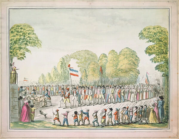 Revolutionary procession, c. 1789 (w  /  c on paper)