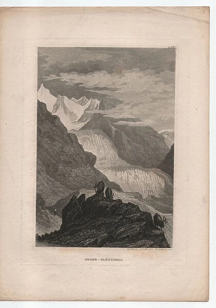 Rhone Glacier, 1834 (engraving)
