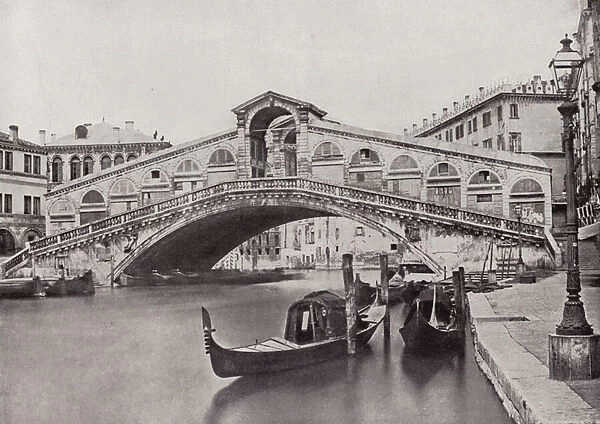 Rialto Bridge, Venice (b  /  w photo)