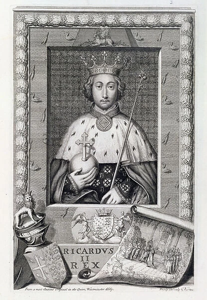 Richard II (1367-1400) King of England 1377-99, after a painting in Westminster Abbey