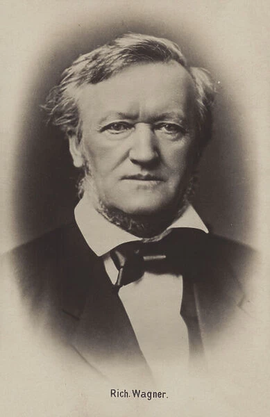 Richard Wagner, German composer (b  /  w photo)