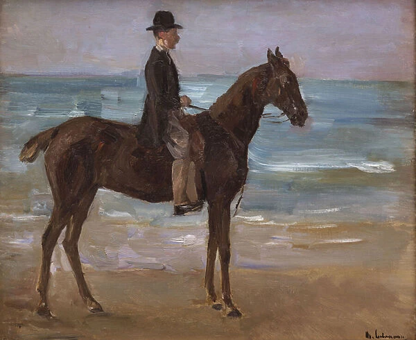 A Rider on the Shore (oil on canvas)