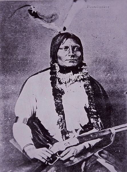 Riels Rebellion in Canada, Poundmaker Cree chief rebel, 1885 (photo)