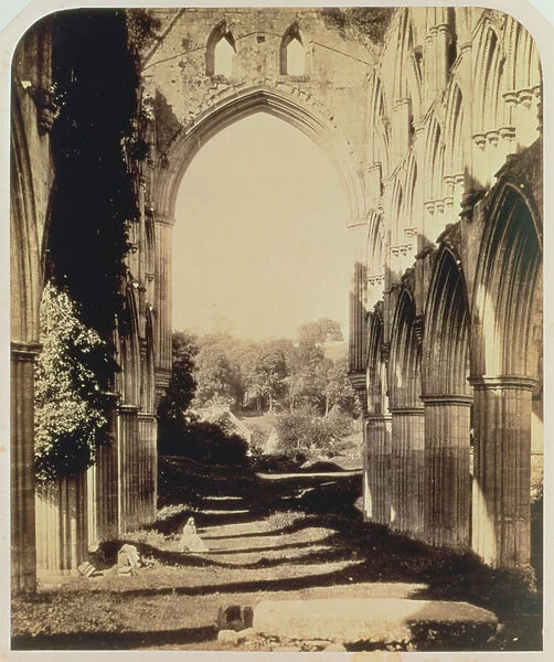 Rievaulx Abbey, North Yorkshire, 1854 (sepia photo)