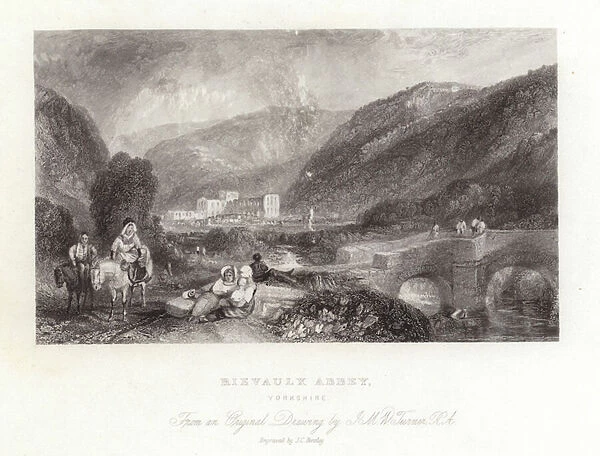 Rievaulx Abbey in Yorkshire (engraving)