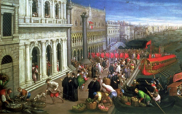 Riva degli Schiavoni, Venice (oil on canvas) (detail of 64549)
