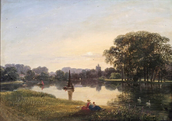 The River at Chiswick, c. 1800 (oil on canvas)