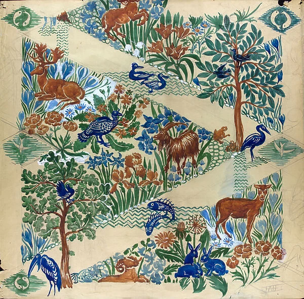 River of Life c1930 (gouache on paper)
