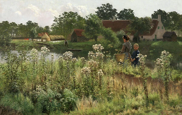 The River Lys at Astene, c. 1885 (oil on canvas)