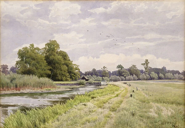 On the River Ouse, Hemingford Grey, 1904 (w  /  c on paper)