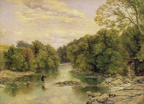 The River Tees at Rokeby, Yorkshire, c. 1860 (oil on canvas)