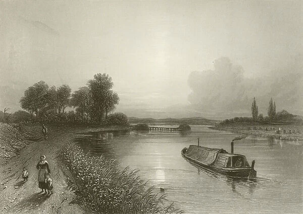 River Trent, near Wighnor (engraving)