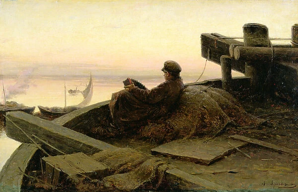 On The River Volga, 1889 (oil on canvas)