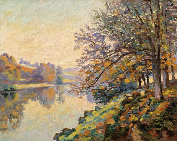 Riverbank, Autumn, c. 1910 (oil on canvas)