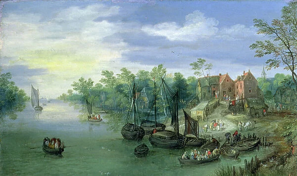 Rivercraft near a Jetty, 1597