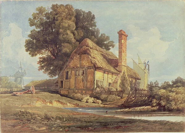 Riverside Cottage (w  /  c on paper)