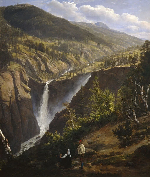 Rjukan waterfall, 1830 (oil on canvas)