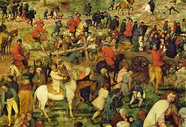 The Road to Calvary, 1564 (oil on panel) (detail of 186439)