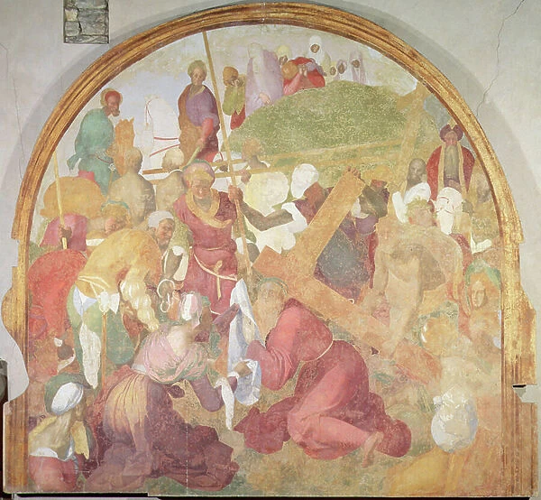 The Road to Calvary, lunette from the fresco cycle of the Passion, 1523-6 (fresco)