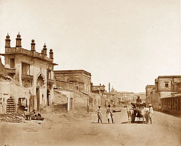 The Road by which General Sir Henry Havelock entered the Residency, Lucknow (b  /  w photo)