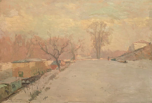 Road by the Seine at Neuilly in Winter, c. 1888