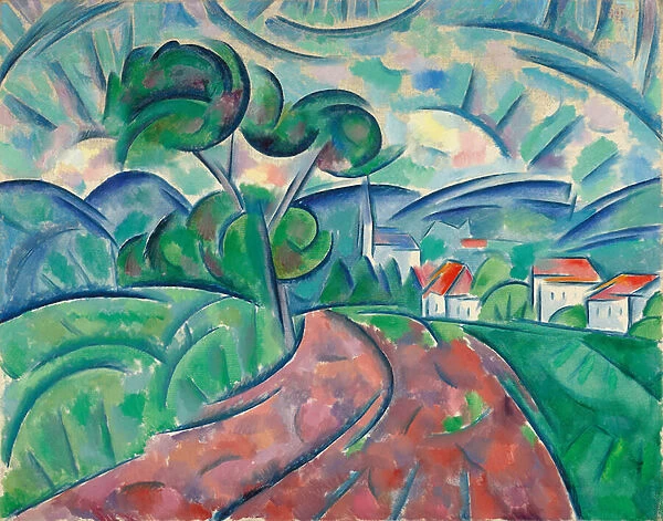 The Road to the Village; La route au village, c. 1908-1912 (oil on canvas)